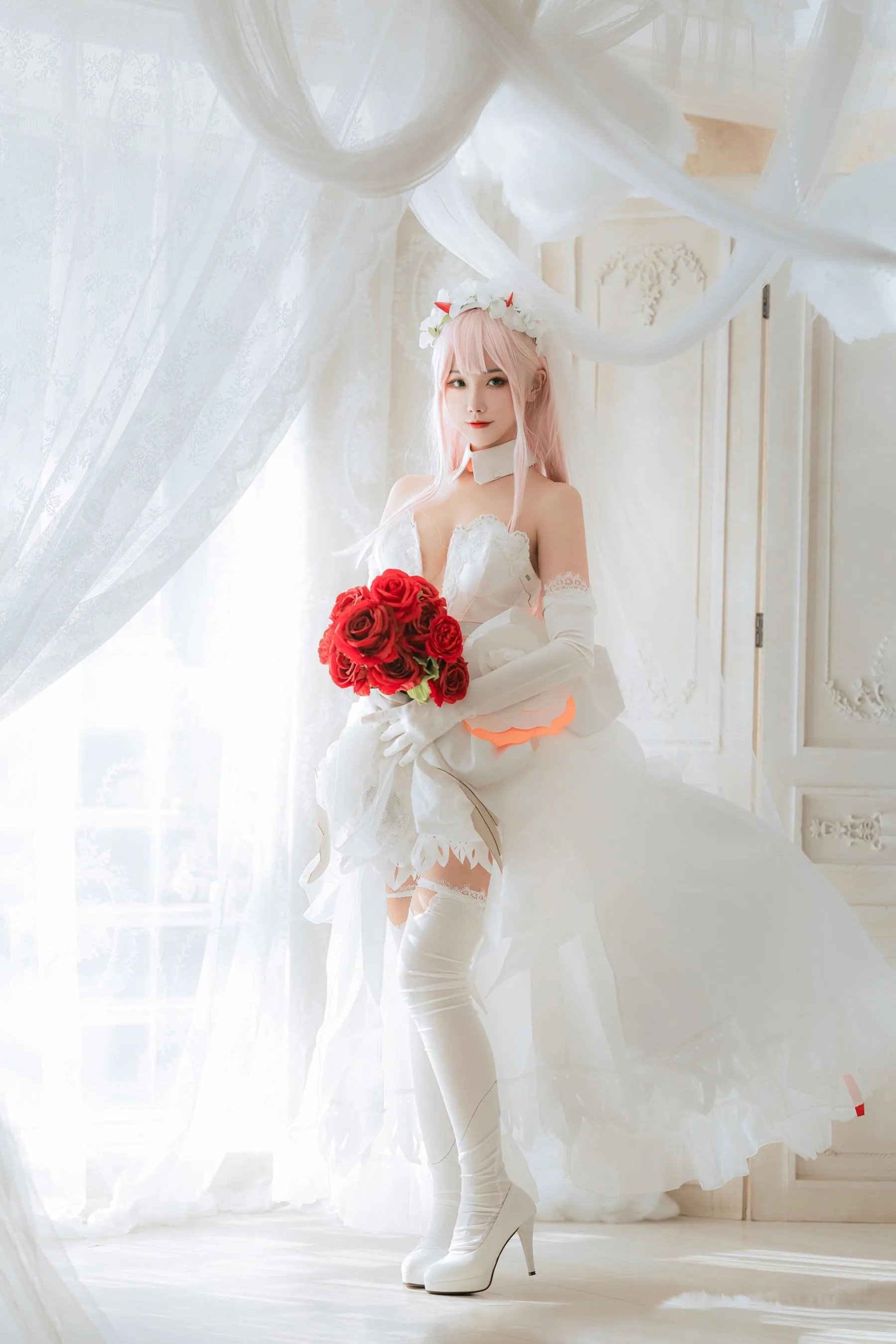 Momoko葵葵 – NO.36 DARLING in the FRANXX 02 泳装 兔女郎花嫁 [61P]插图1